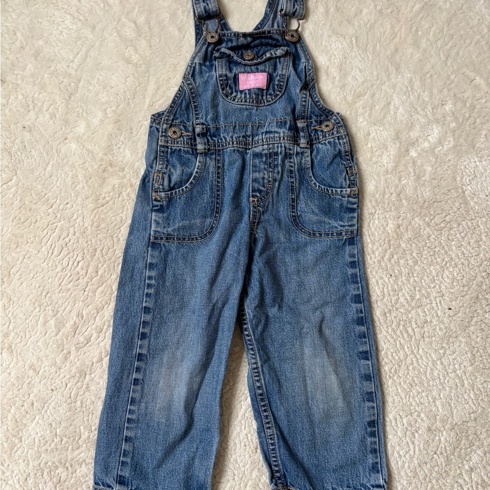 OshKosh B'gosh Classic Blue Overalls 2T Girls